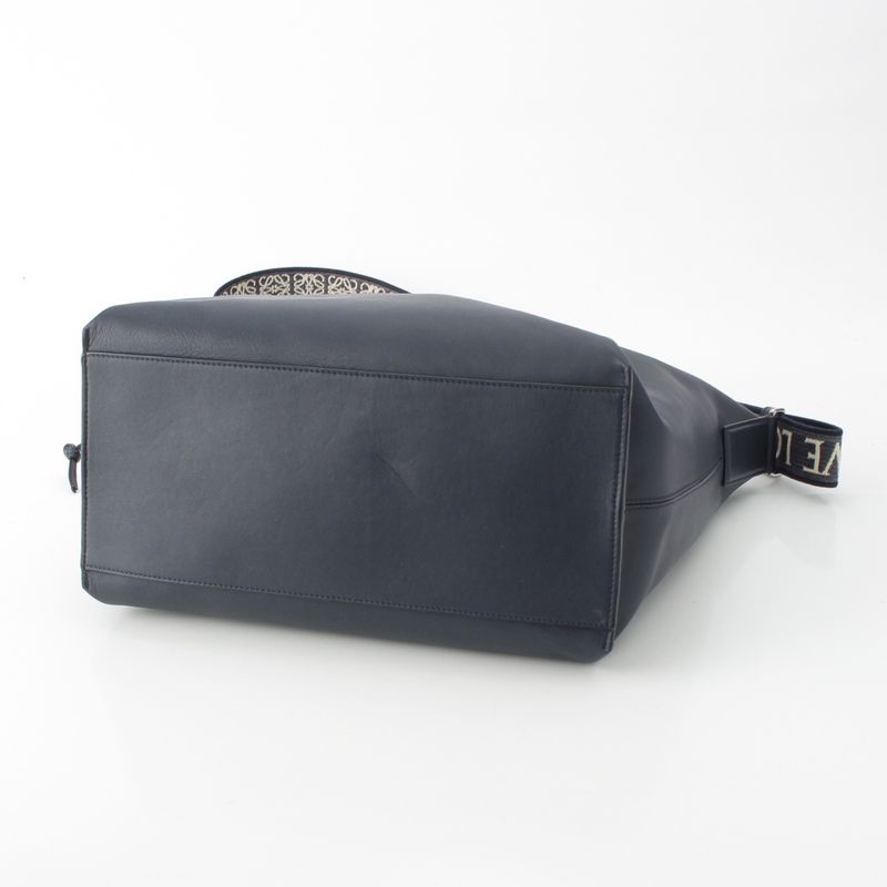 Loewe Leather Cubby Crossbody Shoulder Bag Deep Navy