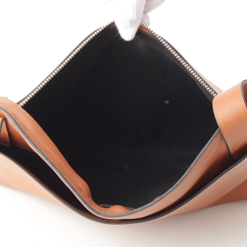 Loewe Leather T Shoulder Anagram Messenger Bag Brown
