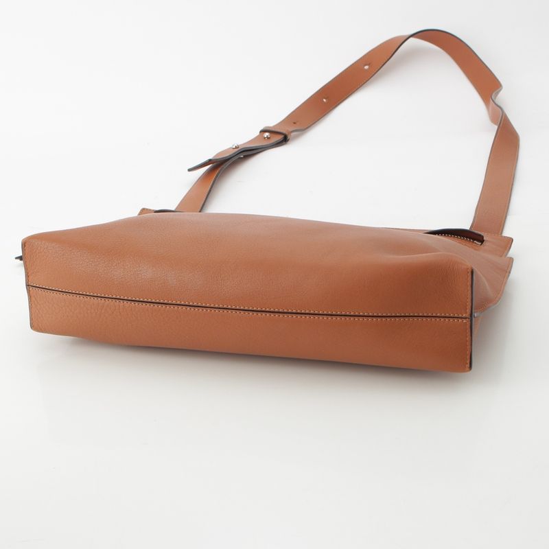 Loewe Leather T Shoulder Anagram Messenger Bag Brown