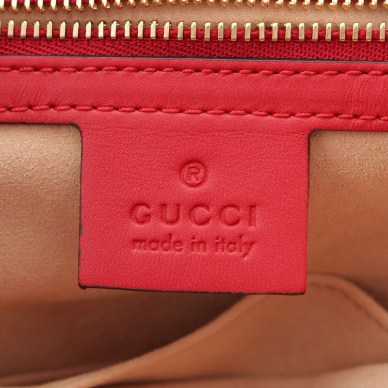 Gucci GG Supreme 2-Way Handbag Navy Beige Red
