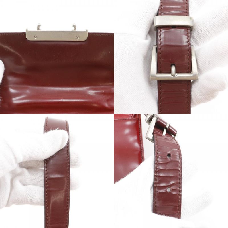 Prada Gradient Enamel Red Shoulder Bag