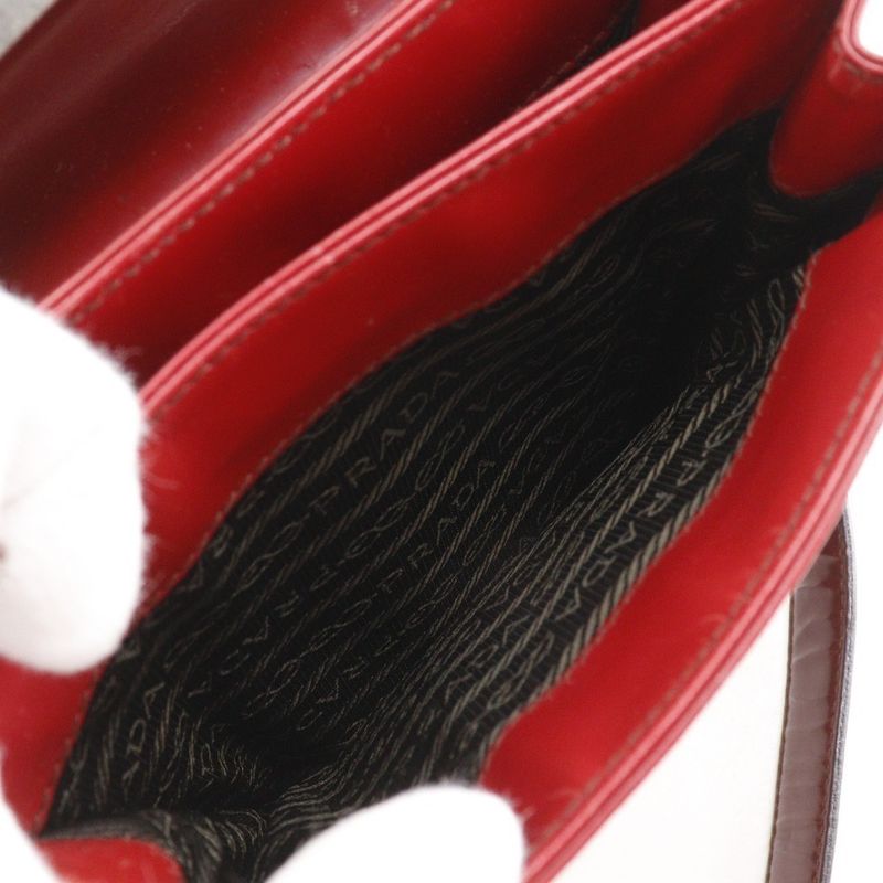 Prada Gradient Enamel Red Shoulder Bag