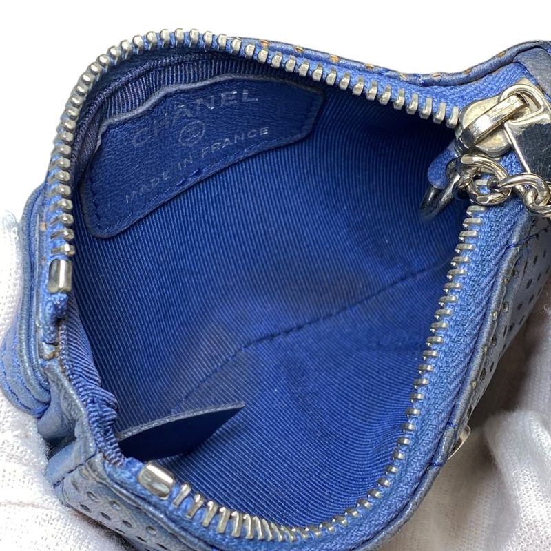 Chanel Coin Purse Mini Pouch with Key Ring Key Case CC Logo