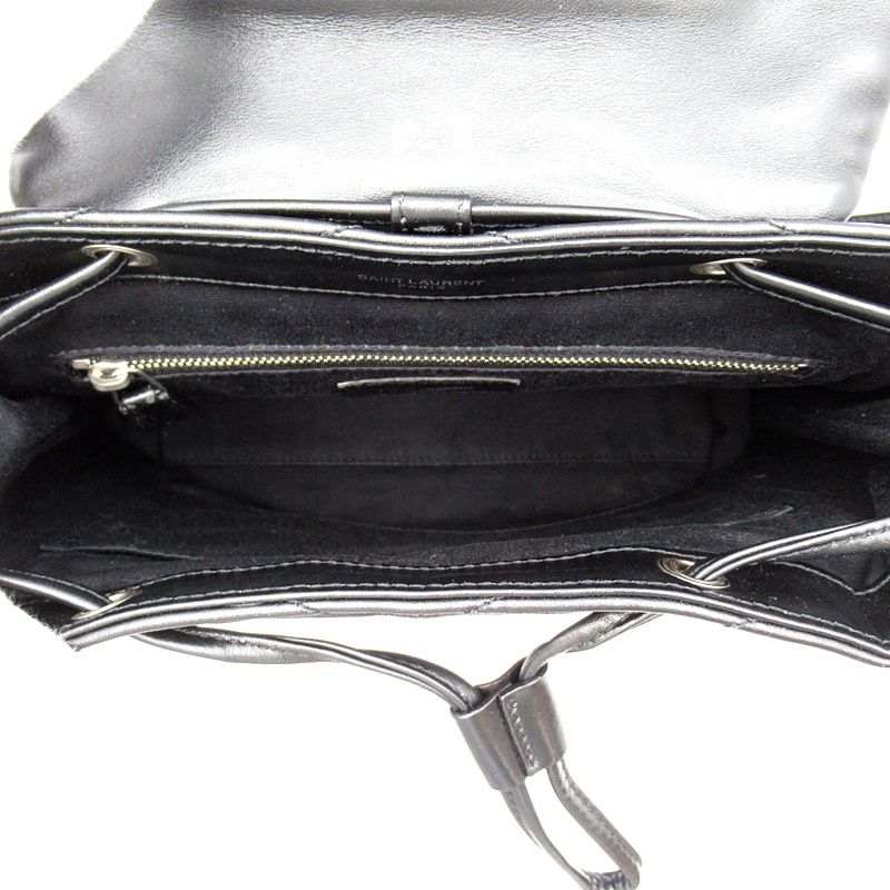 Saint Laurent Yves Lou Backpack Leather Black