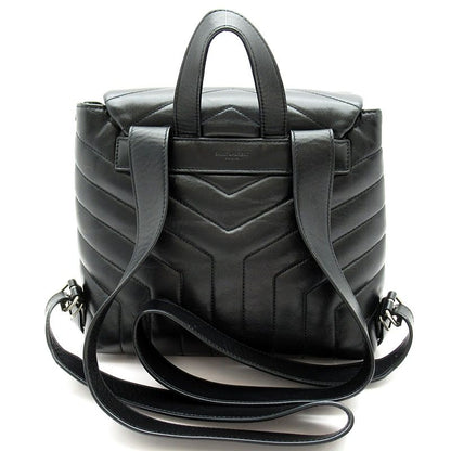 Saint Laurent Yves Lou Backpack Leather Black