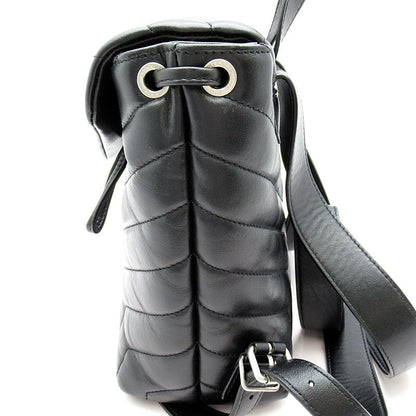 Saint Laurent Yves Lou Backpack Leather Black