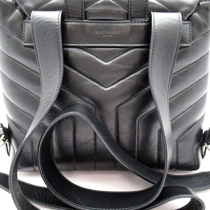 Saint Laurent Yves Lou Backpack Leather Black