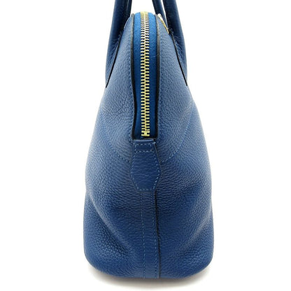 Hermes Bolide 31 Taurillon Clemence Handbag Deep Blue