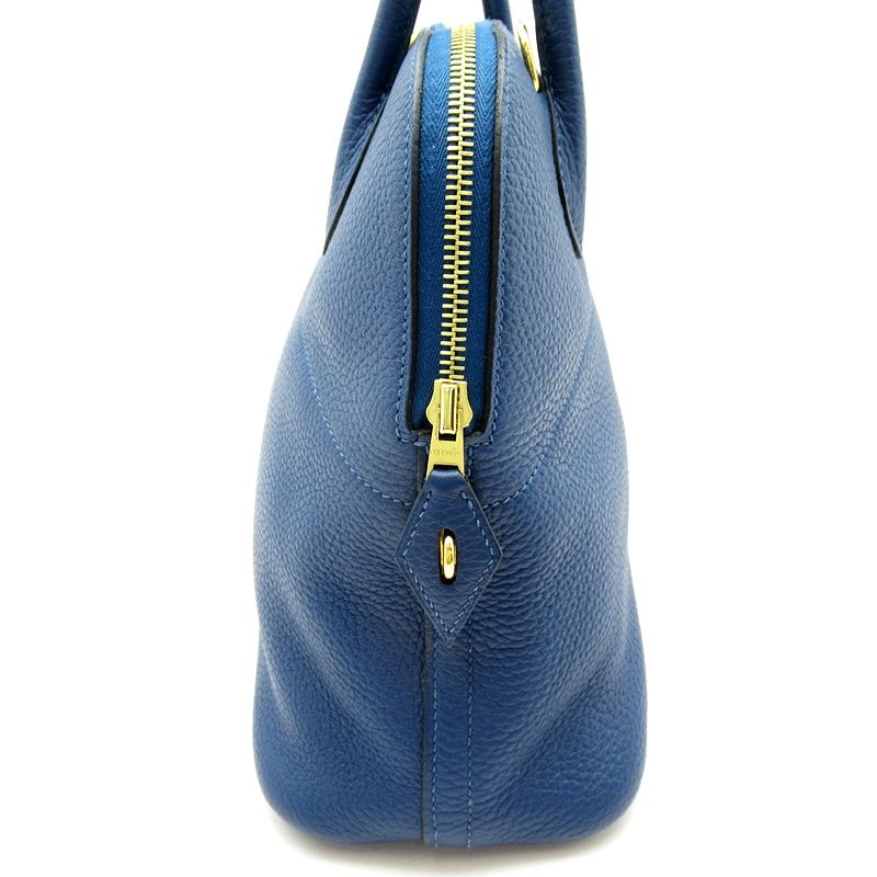 Hermes Bolide 31 Taurillon Clemence Handbag Deep Blue