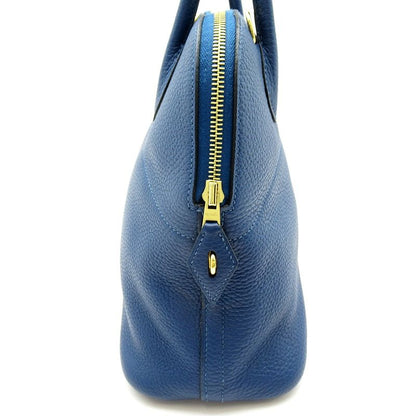 Hermes Bolide 31 Taurillon Clemence Handbag Deep Blue