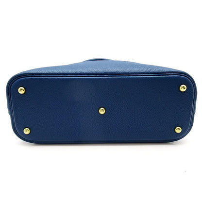Hermes Bolide 31 Taurillon Clemence Handbag Deep Blue