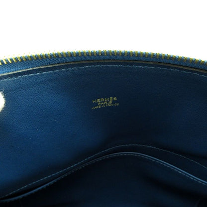 Hermes Bolide 31 Taurillon Clemence Handbag Deep Blue