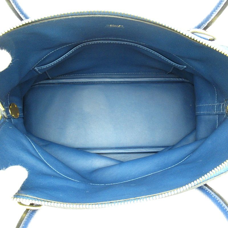 Hermes Bolide 31 Taurillon Clemence Handbag Deep Blue