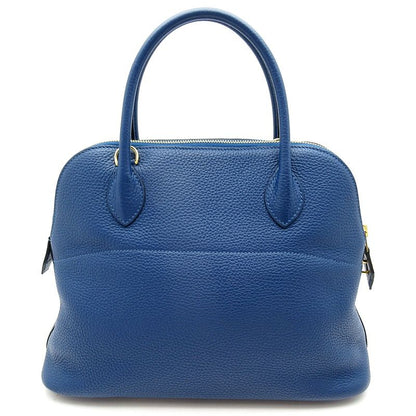 Hermes Bolide 31 Taurillon Clemence Handbag Deep Blue