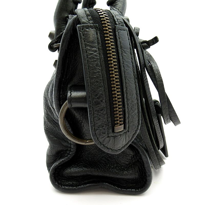 Balenciaga Classic Mini City Sheepskin Handbag Black