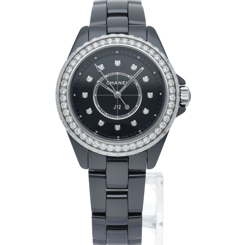 Chanel Watch Diamond Bezel Box Warranty Ceramic