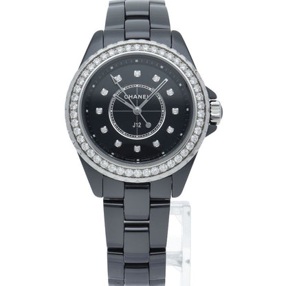 Chanel Watch Diamond Bezel Box Warranty Ceramic