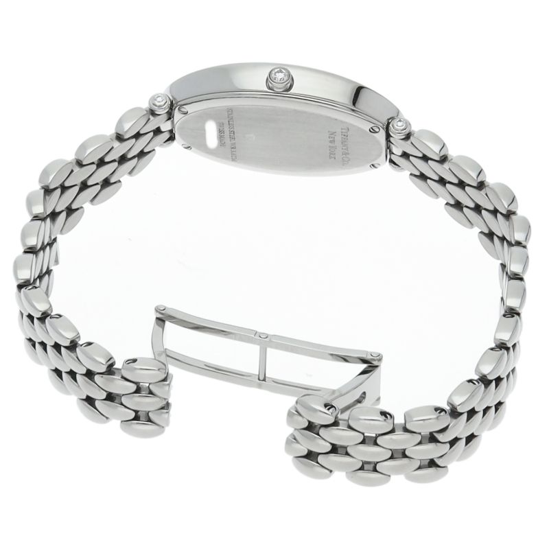 Tiffany & Co. Cocktail 2 Hand Watch Diamond Bezel Warranty 2 Pieces SS