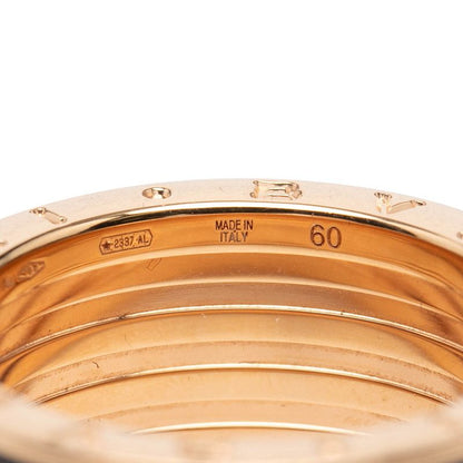 Bvlgari B-zero One Lock Band Ring 60 Gold Black 18K Pink