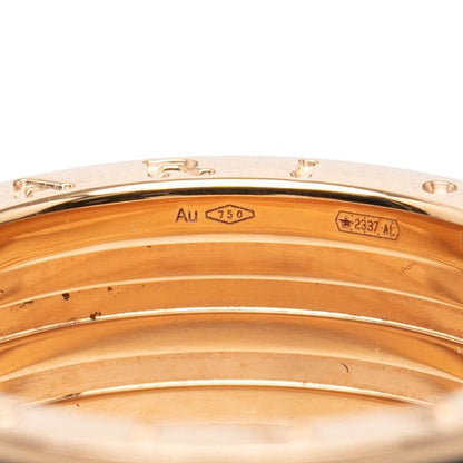 Bvlgari B-zero One Lock Band Ring 60 Gold Black 18K Pink