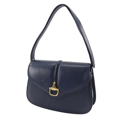 Gucci Vintage Calf Navy Blue Shoulder Bag
