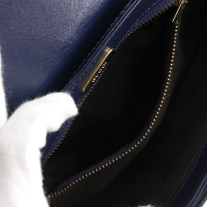 Gucci Vintage Calf Navy Blue Shoulder Bag