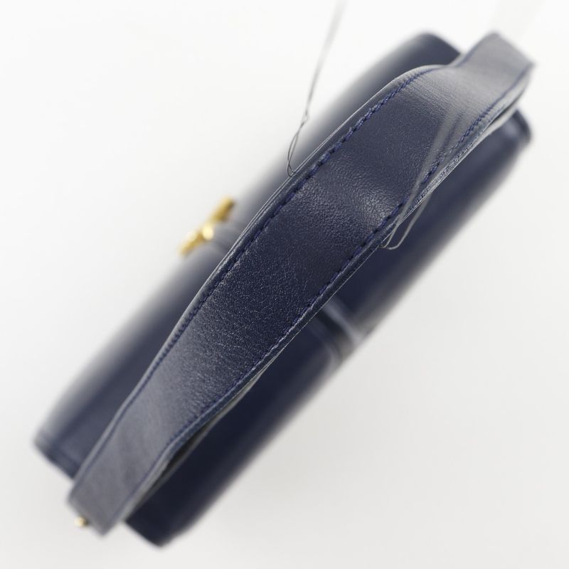 Gucci Vintage Calf Navy Blue Shoulder Bag