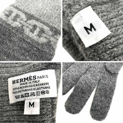 Hermes Heaven Gloves Heaven Chaine D'ancre Gloves M Cashmere Gray