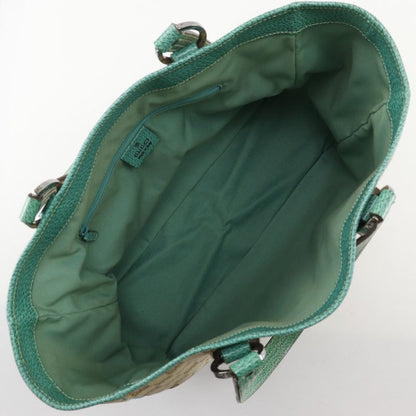 Gucci GG Canvas Beige Green Tote