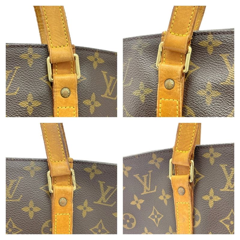 Louis Vuitton Monogram Sac Shopping Tote Brown