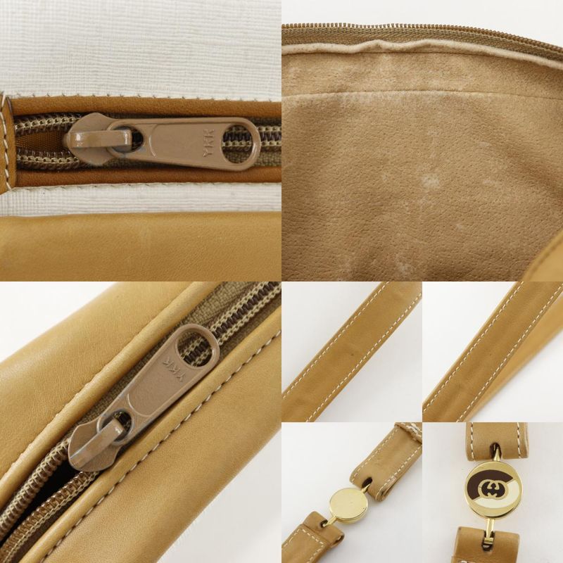 Gucci Vintage Calf Beige Shoulder Bag