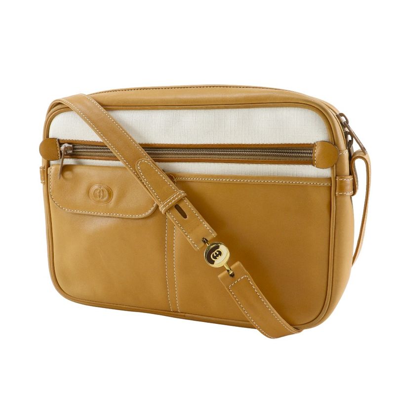 Gucci Vintage Calf Beige Shoulder Bag