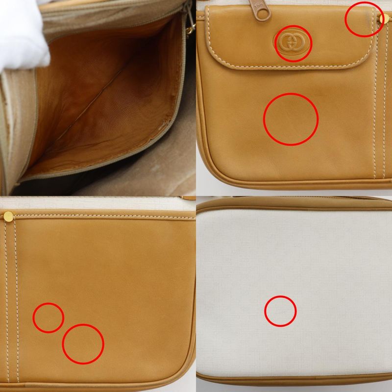 Gucci Vintage Calf Beige Shoulder Bag