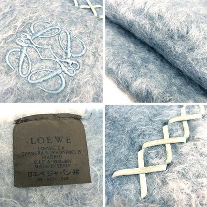 Loewe Muffler Mohair Wool Blue Scarf
