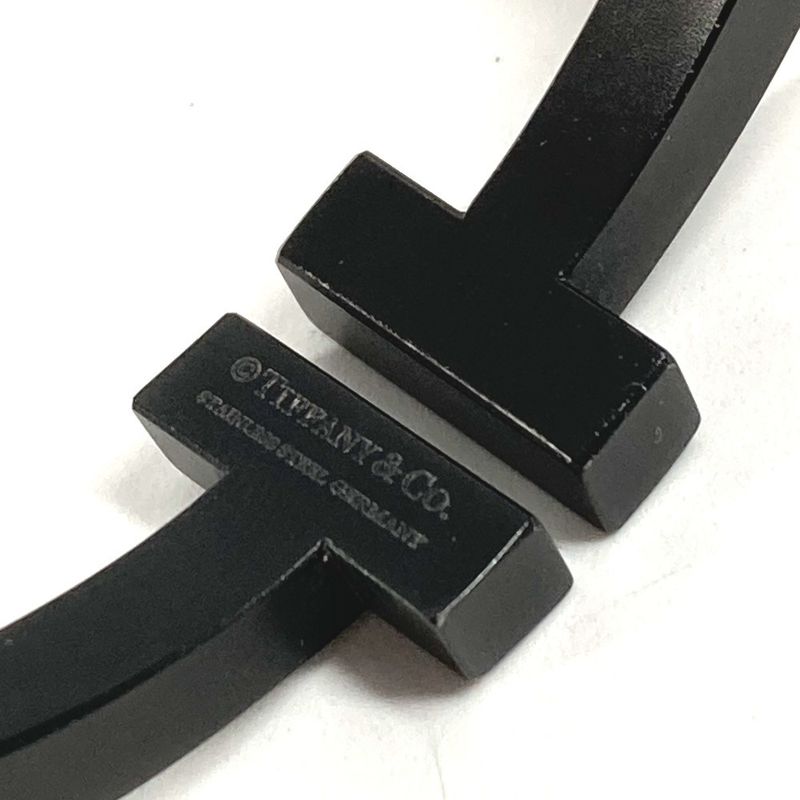 Tiffany & Co. Bracelet T Square Bangle SS Black