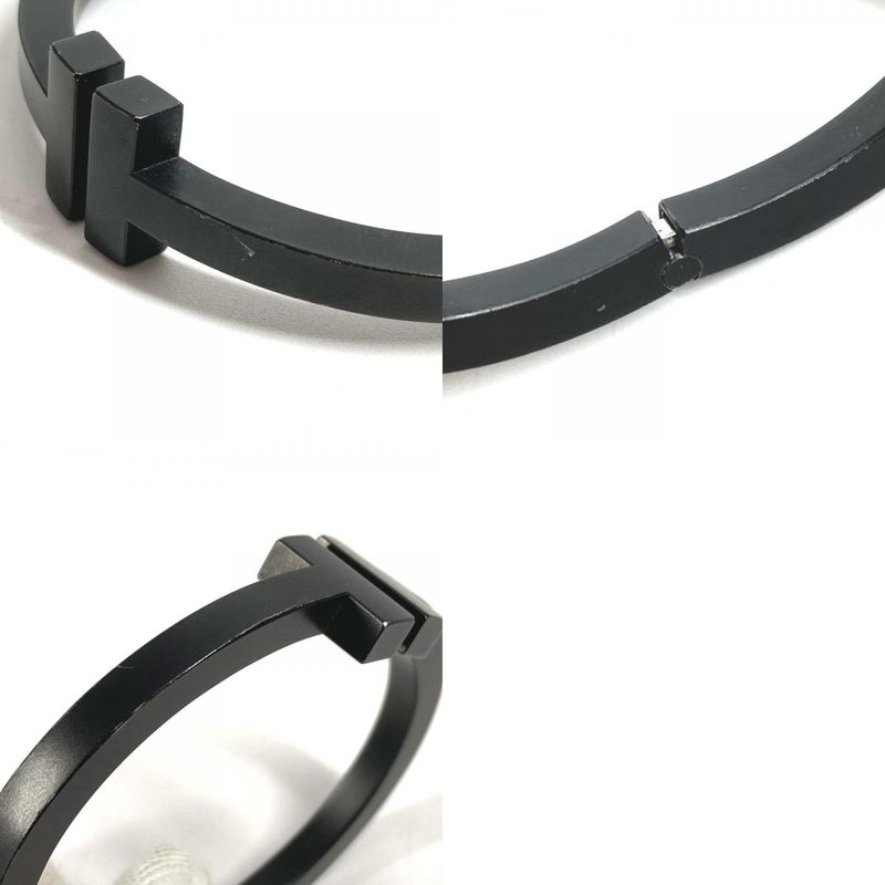 Tiffany & Co. Bracelet T Square Bangle SS Black
