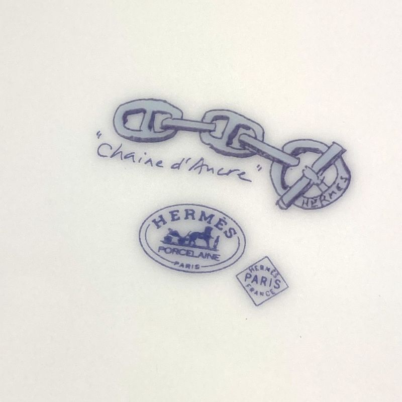 Hermes Plate Dinner Ceramic White