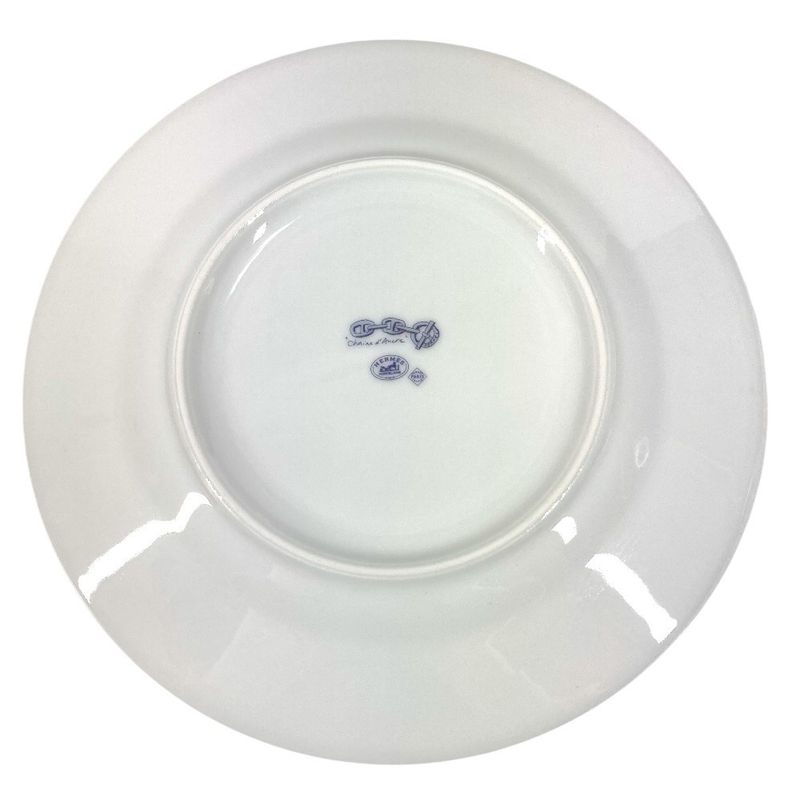 Hermes Plate Dinner Ceramic White