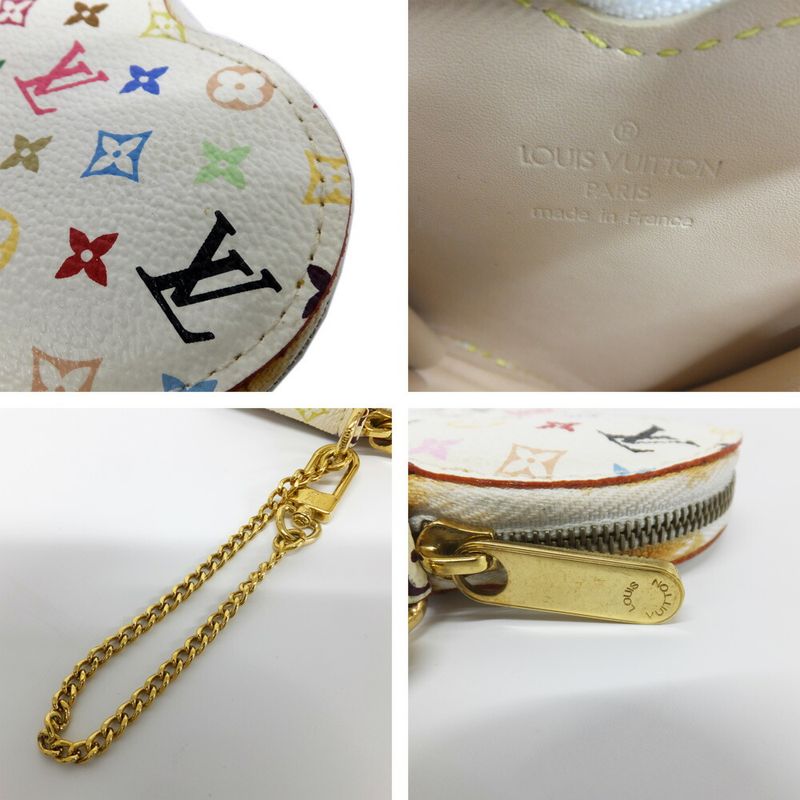 Louis Vuitton Heart Shape Coin Case Monogram Multicolor Bronze