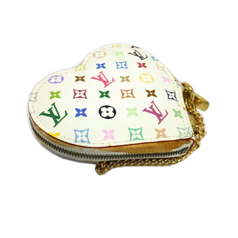 Louis Vuitton Heart Shape Coin Case Monogram Multicolor Bronze
