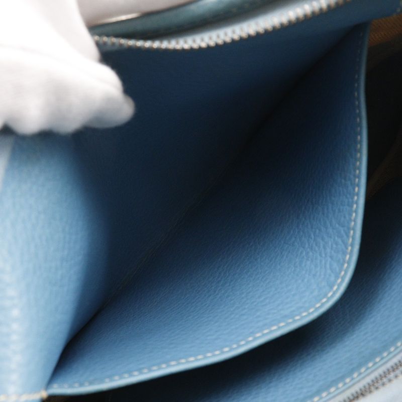 Hermes Trim 31 Toile Ash Taurillon Clemence Natural Blue Jean C