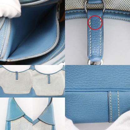 Hermes Trim 31 Toile Ash Taurillon Clemence Natural Blue Jean C