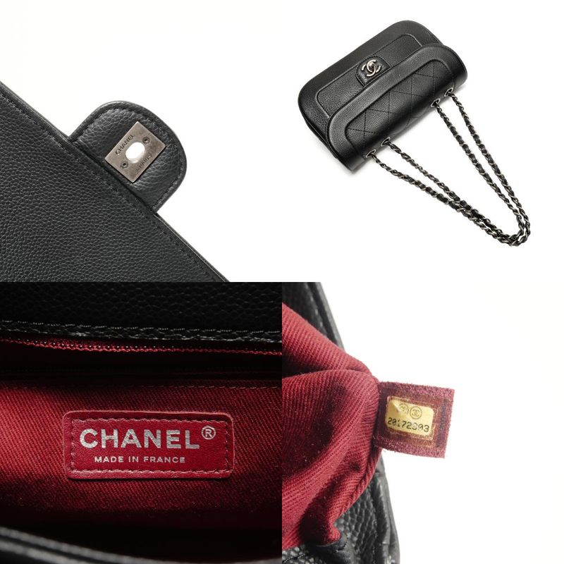 Chanel Shoulder Bag Caviar Quilted Single Flap