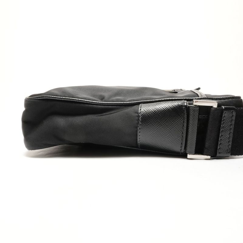 Prada Shoulder Bag Nylon Saffiano Leather