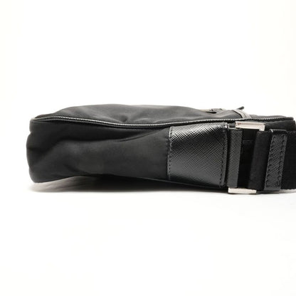 Prada Shoulder Bag Nylon Saffiano Leather