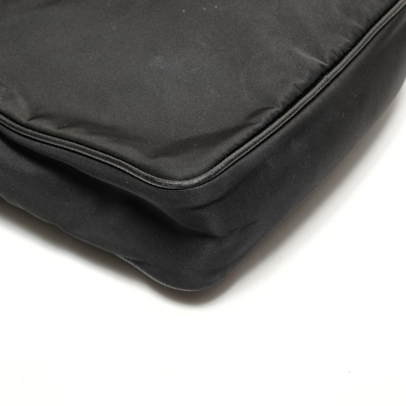 Prada Shoulder Bag Nylon Saffiano Leather