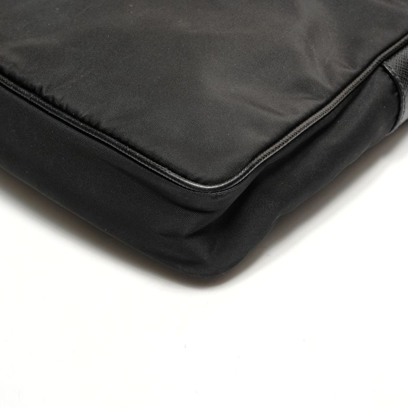 Prada Shoulder Bag Nylon Saffiano Leather