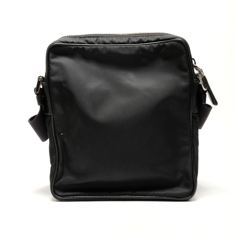 Prada Shoulder Bag Nylon Saffiano Leather