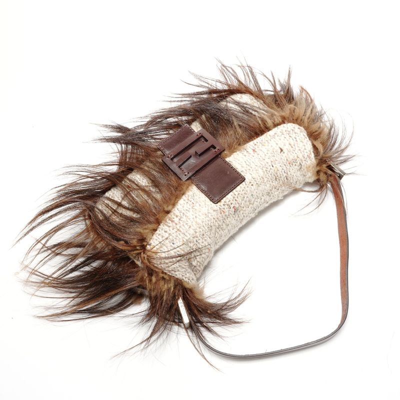 Fendi Shoulder Bag Knit Wool Mamma Bucket