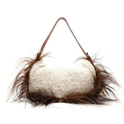 Fendi Shoulder Bag Knit Wool Mamma Bucket